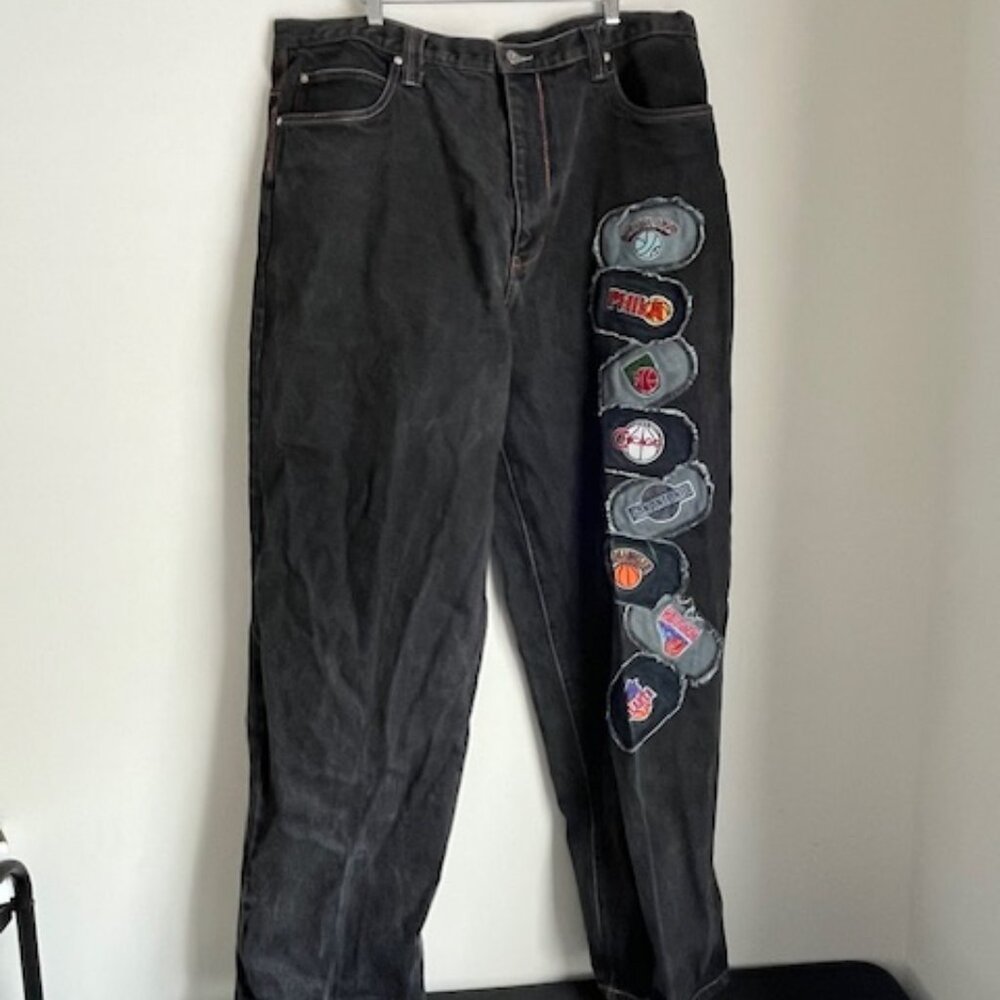 BoomX Jeans NBA Logos Size 42 x 34